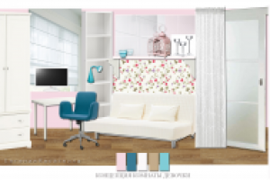 коллаж-концепция комнаты девочки