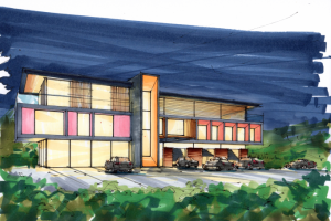 Скетч-идея многофункционального админ. здания