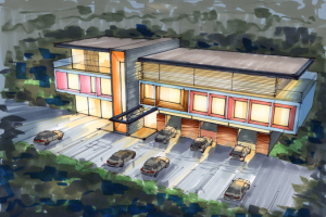 Скетч-идея многофункционального админ. здания