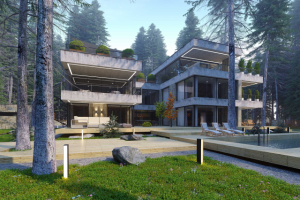 Проект и визуализация дома в Карелии на берегу  озера