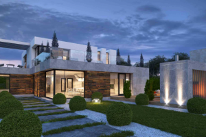 Визуализация современного дома