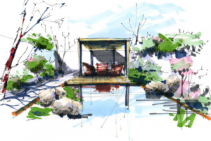 Ландшафтный дизайн зоны отдыха на частном участке