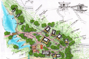 Эскиз туристической базы отдыха