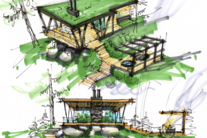 Эскиз туристического домика