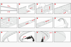 Процесс скрепления гибких профилей