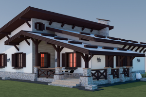 Частный дом. Архитектурный проект фасадов.