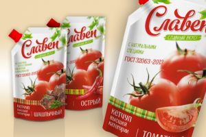 Разработка дизайна кетчупов ТМ "Славен"