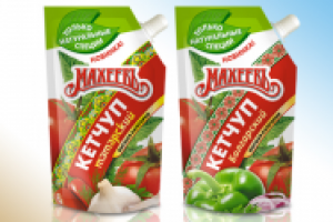 Дизайн упаковки кетчупов. ТМ Махеев.