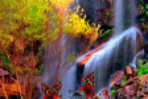 Осенний водопад..