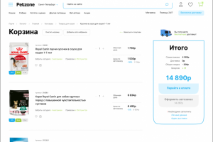 Дизайн интернет-магазина Petzone