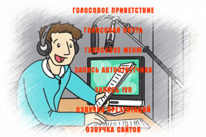 Озвучивание текста голосом.