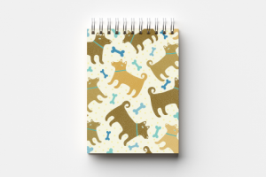 Паттерн для серии канцелярских товаров " Собачки"