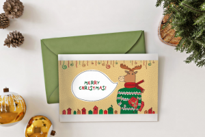 Иллюстрация для открытки "Меrry Cristmas"