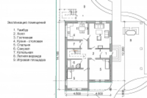 Проект дома 3, план первого этажа