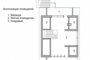 Проект дома 3, план второго этажа
