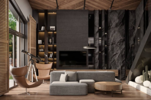 Гостиная в загородном доме, д. Калачёво.