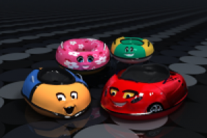 Мультяшные сани-ватрушки