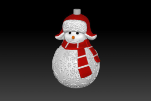 3D модель  Снеговика  для 3D печати