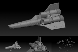 3D модель космического корабля