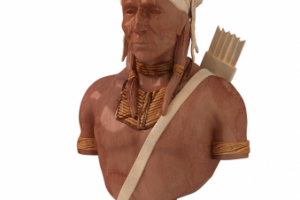 3D модель бюста  Индейца