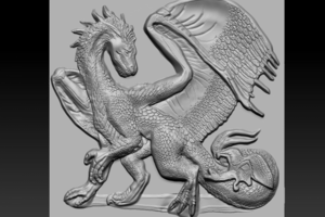 3D модель дракона для ЧПУ
