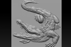 3D модель крокодила для ЧПУ