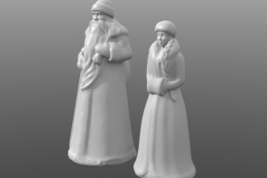 3D Модель Дед Мороза и Снегурочки