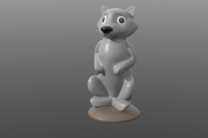 3D модель персонажа Волк