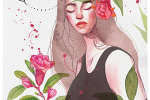 постер с девушкой