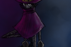 пример более мрачных и "загадочных" рисунков с персонажами.