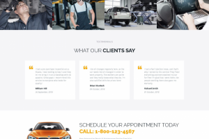 Landing page по починке авто.