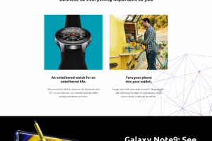 Landing Студии по презентации и продаже телефона Samsumg Galaxy