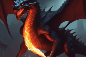 Арт дракона для обложки