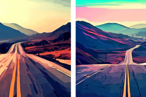 Отрисовка 2-ух дорог для баннера.