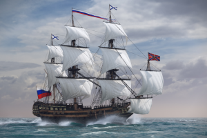 Парусник в океане