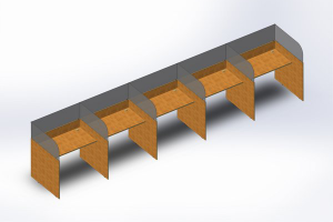 Стол офисный на 5 мест