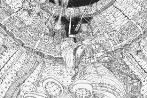 Иллюстрация в графике "Космический бой"