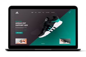 Концепт первого экрана интернет-магазина Adidas