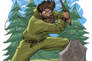 Злой геолог. Принт на футболку