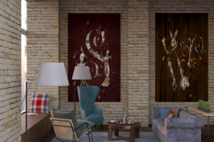 Гостиная в стиле лофт