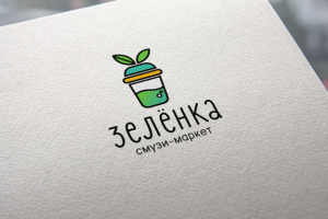 Логотип для Смузи-маркета "Зеленка" г. Ярославль