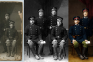 Реставрация старого чб снимка, оцветнение