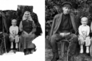 восстановление старого семейного портрета