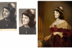 Частичное оцветнение фото, монтаж