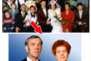 Из группы людей оставить двоих