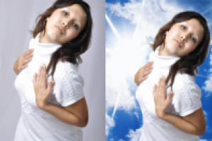 замена фона, цветокоррекция фотографии