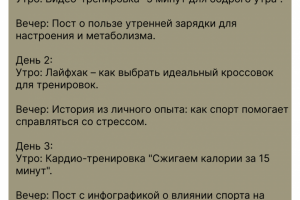 контент для фитнес -блогера