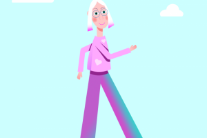 "Шаг вперед" - блондинка в очках