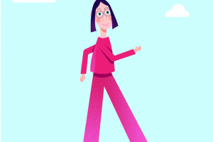 "Шаг вперед" - брюнетка в очках