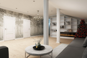 дизайн мансарды